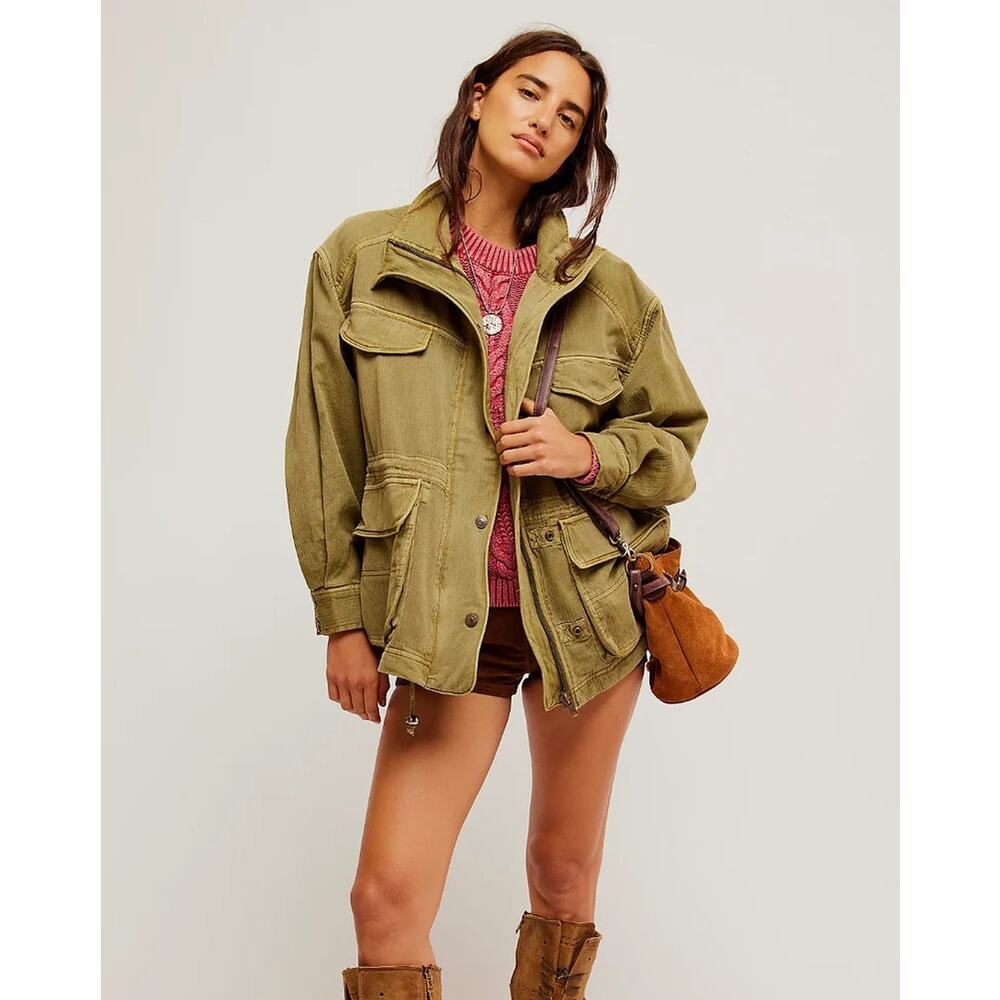 #13b- Free People NWT We the Free People Arya Utility Jacket $198 Oversized Sz:S